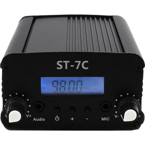 New 1W/7W ST-7C 76-108MHZ Stereo PLL FM Transmitter Broadcast Radio Station