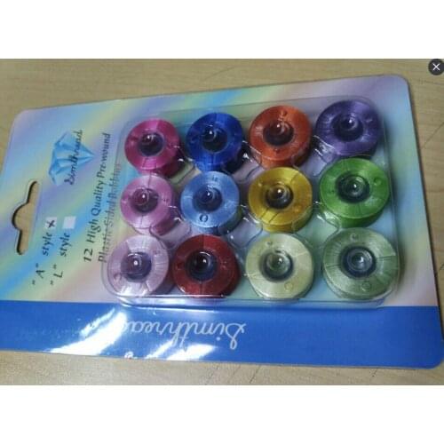 NEW ARRIVAL - 12 Size A Embroidery Machine Bobbins for Brother/ Babylock/ Janome/ Quantum Futura/ Singer etc