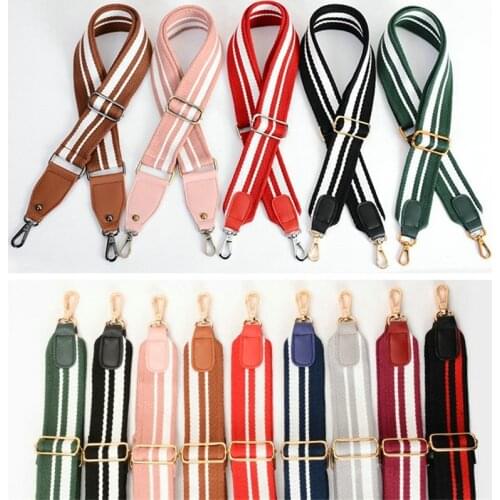 New 5cm Bag Strap Two color canvas cotton fabric DIY replace Shoulder strap belt handle adjustable 140~88cm