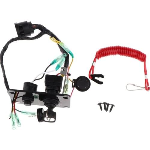 Outboard Single Engine Key Switch Panel Assembly for Yamaha 704-82570-12-00