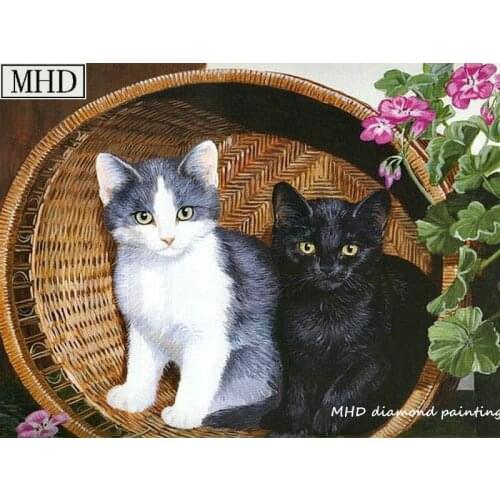 Full square 5d diy diamond painting cat animal cross stitch new arrival 3d diamond embroidery home decoration