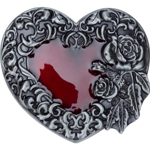 Heart-shaped waist belt buckle alloy lead the inner diameter 4.0CM