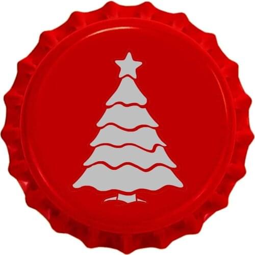 Spiffy Custom Gifts Christmas Tree Homebrew Beer Bottle Caps Ready To Use Quantity of 55 Red