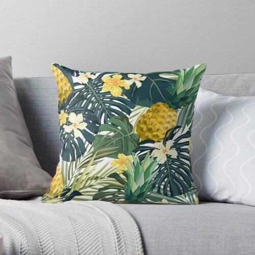 Light pineapple Throw Pillow Cushion Cover Polyester throw pillows case on sofa home living room car seat decor 45x45cm