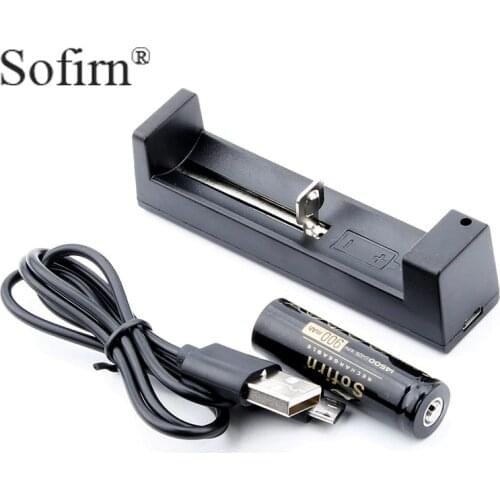 Sofirn Battery Charger 1pcs 14500 900mah Rechargeable Battery + 1pcs 14500 NiMH lithium battery charger for 16340 26500 18650