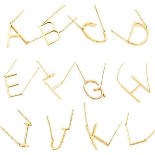 Women initial Letter necklaces & pendant Fashion A-Z Alphabet Girls necklace Personalization Jewelry Gift
