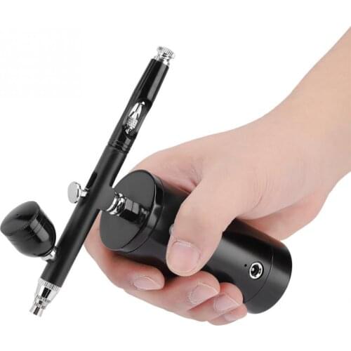 0.3mm 7CC Capacity Black Mini Air Compressor Spray Gun Airbrush Set DIY Wall Drawing Painter Sprayer Gun Set