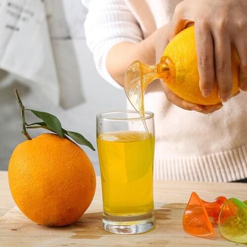 1Pcs Random Color Portable Hand Press Squeezer Manual Orange Lemon Citrus Juicer Manual Drainer Gadget Kitchen Tool