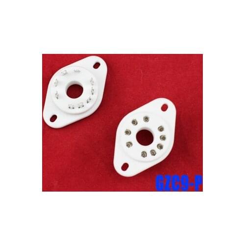 10Pcs new 9pin tube GZC9-P sockets ceramic base 12AX7,12At7,12Au7,6DJ8, EL84, 6922, 6BM8, etc