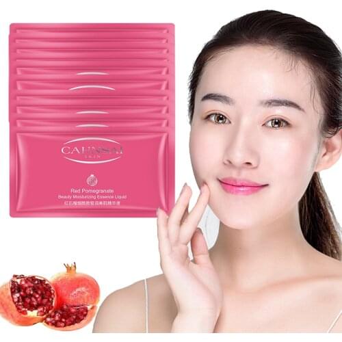 10Pcs Red Pomegranate Niacinamide Moisturizing Beauty Face Serum Moisturizing and Hydrating Essence