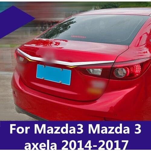2 pcs For Mazda3 Mazda 3 axela 2014-2017 Trunk Rear Protector Cover Rear Protector Sill Car Tail Door Trim dedicated Accessories