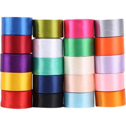 25yards/roll Satin Ribbons Wedding Party Decorative Gift Box Wrapping Belt DIY Handmade Crafts 6mm 1cm 1.5cm 2cm 2.5cm 4cm 5cm