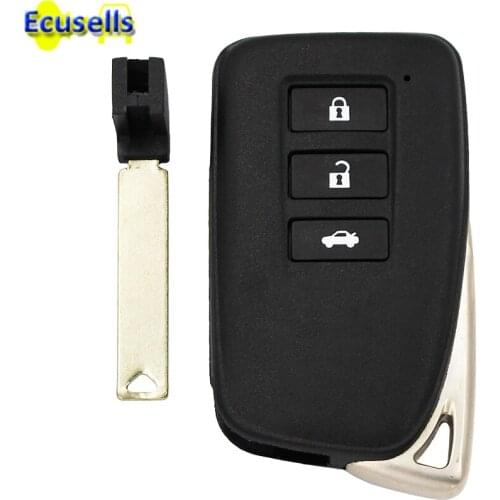 3 Button Smart Remote Key Case Fob Keyless Entry shell for LEXUS ES250 NX200 GS300 ES350 ES300H NX200T NX300H with small key