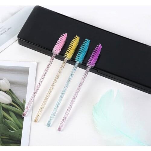 50Pcs Eyelash Brush Extension Eyelashes Makeup Brush Makeup Tool Applicator Bendable And Environmentally Friendly