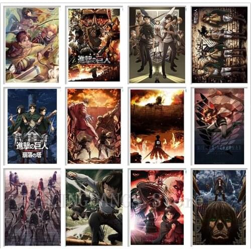 5D DIY Full Drill Diamond Painting Japanese Anime Attack On Titan Diamond Mosaic Embroidery Cartoon Cross Stitch Home Decor Gift