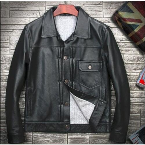 Free shipping.EMS Brand clothing,man 100% genuine leather Jackets,thick fashion slim cool cowskin jacket,sales.style