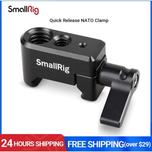 SmallRig Quick Release Nato Clamp with 1/4" 3/8" M2.5 Thread for Cold Shoe/Monitor Support/Ball Head Extension Magic Arm - 1973