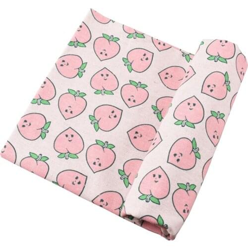 QUAN FANG Cherry serie Cotton Linen Fabric For DIY& Quilting Sewing Sofa Table Cloth Curtain Bag,Cushion Material Half Meter