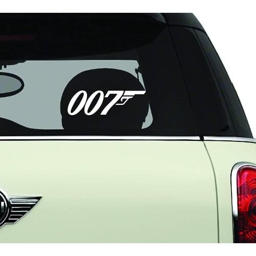 James Bond 007 White SCI-FI/Comics/Games Automotive Decal/Bumper Sticker 11cm*4cm