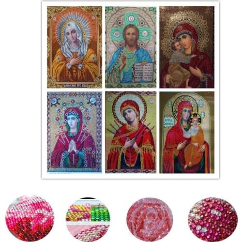 2021 24 hour ship hot sale 5D crystal diamond painting diy diamond embroidery Home Decor mosaic religious for friend,babe gift
