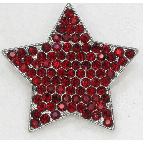 Red Rhinestone Star Pin brooches Fashion Jewelry gift C2134 C