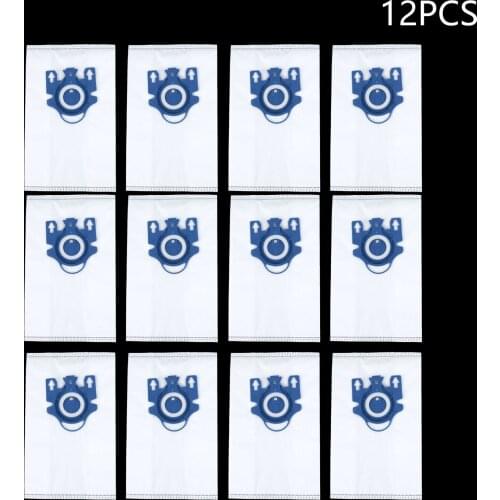 12PCS Vacuum Cleaner Bags For Miele 3D GN COMPLETE C2 C3 S2 S5 S8 S5210 Plastic Non Woven Fabrics Household Cleaning Accessories
