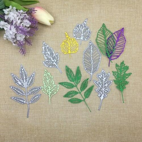 Fallen Leaves Texture Metal Cutting Dies Stencils For DIY Scrapbooking Photo Album Decorative Embossing DIY Paper Card