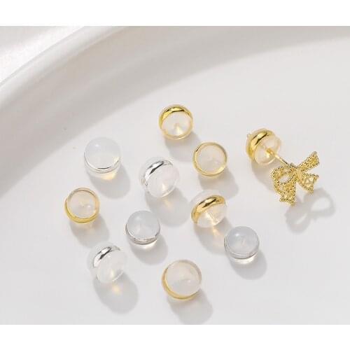 20 PCS 5x4.5mm 6x5.8mm Earrings Set Silicone Ear Plug Earring Back Stopper For Earrings Accessories