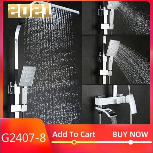 Shower faucet set bronze waterfall wall bathtub faucet mixer tap shower head chrome Bathroom Shower set
