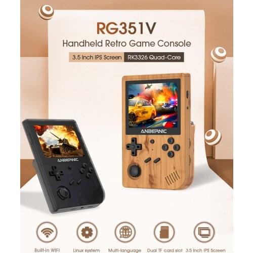 RG351V Retro Handheld Game 256G With 50000+ Games RK3326 Open Source Console Emulator For PS1/PSP/N64/NDS Kid Gift