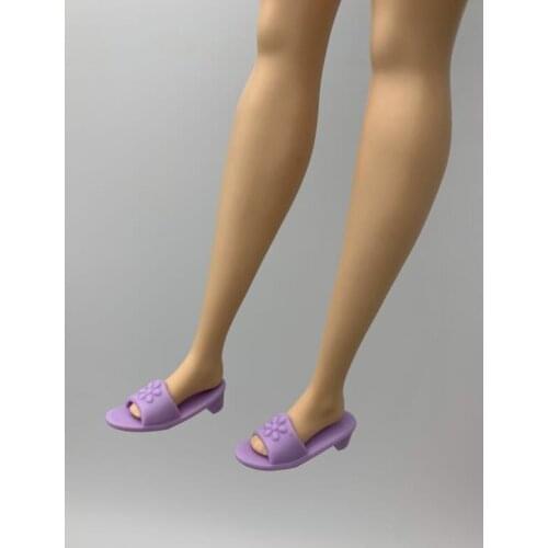 New styles toy shoes high heel shoes flat foot black brown for your Tall and curvy Barbiee dolls BBI201105C