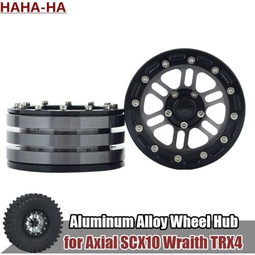 Metal Aluminum alloy 1.9 inch 6-Spokes Beadlock Wheels rim Black for 1/10 RC Crawler Axial SCX10 Traxxas TRX4 Wraith