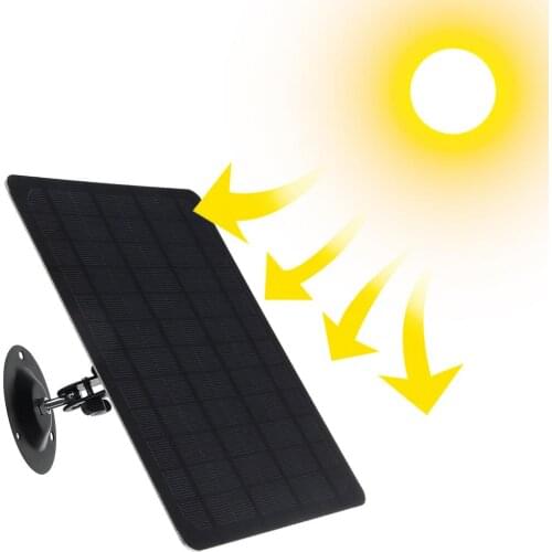 Portable 10W Solar Panel Outdoor Solar Charger Panel 9.8ft/3M Cable Climbing Fast Charger With Bracket For Outdoor Camera