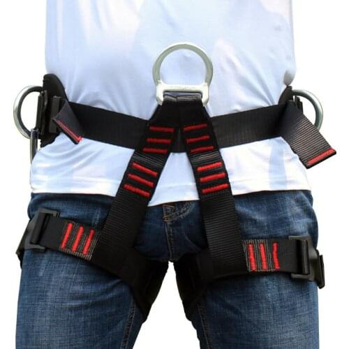 Fall Safety Belt for Outdoor Mountain Climbing Working Aloft Climbing Rock Harness Adjustable Half Body Protection Harness