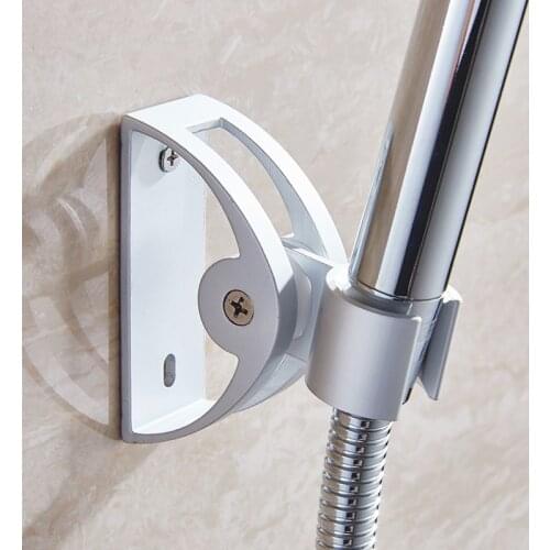 Handheld Shower Head Holder Universal Adjustable Bathroom Wall Mounted Aluminum Drilling Bracket Shower Bracket