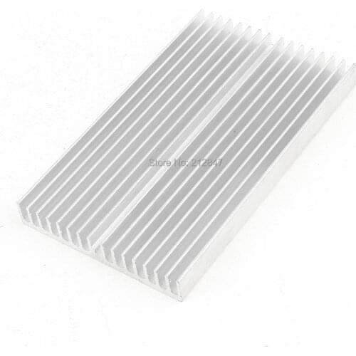 Silver Tone Aluminum Radiator Fin Heat Sink 100mm x 60mm x 10mm