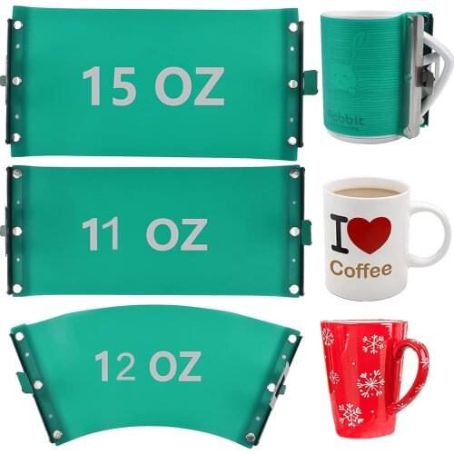 3 Pcs 3D Sublimation Silicone Mug Wraps, Silicone Mug Cup Clamp Fixture Wrap for Printing Mugs Sublimation Heat Transfer Machine
