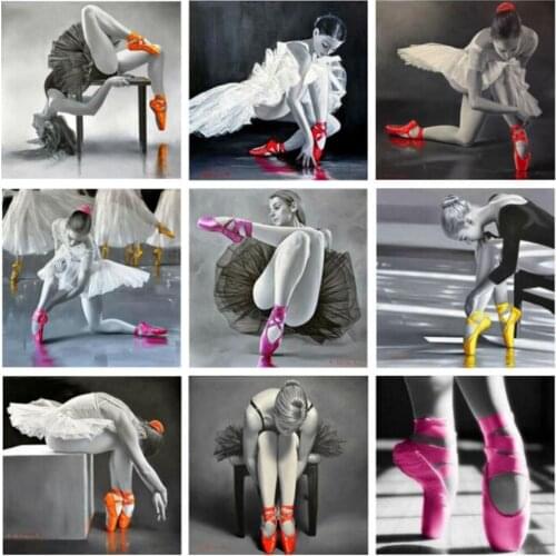 Brand New 5D Beautiful Ballet Dancer Picture Diamond Painting Cross Stitch Art Full Drill Embroidery Living Room Decoration