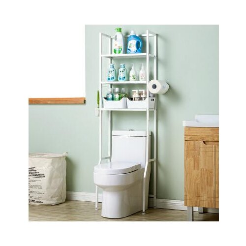 Toilet seat rack. Floor bathroom bathroom rack. Receive laundry rack
