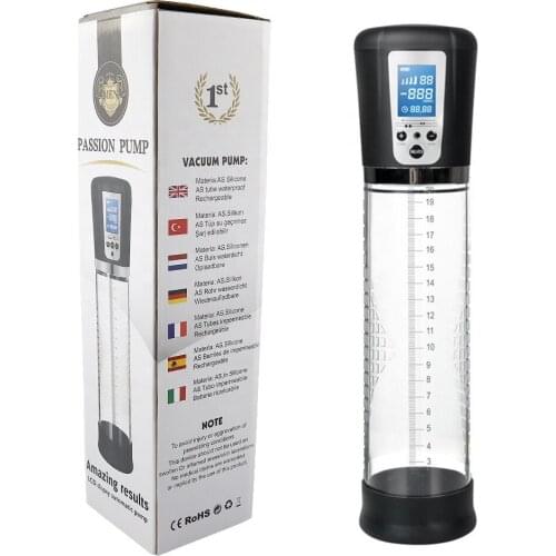 LED Electric Penis Pump Penis Enlarge Air Pressure Device for Stronger Bigger Erections, Men Pump Penis Enlargement Sex Toys