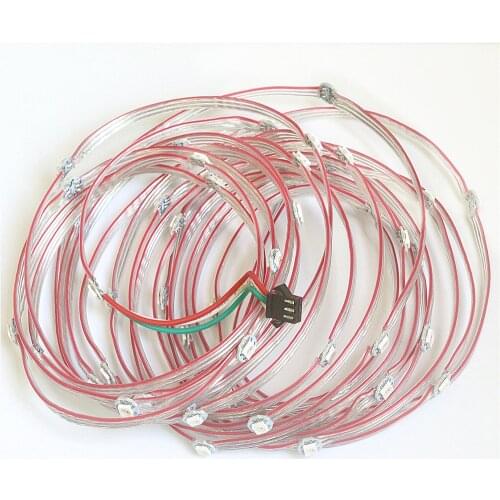 50PCS WS2812B LED Module String Panel Pre-soldered on Heatsink with 10CM Wire 5V WS2812 Chip SMD5050 RGB Addressable Idividually