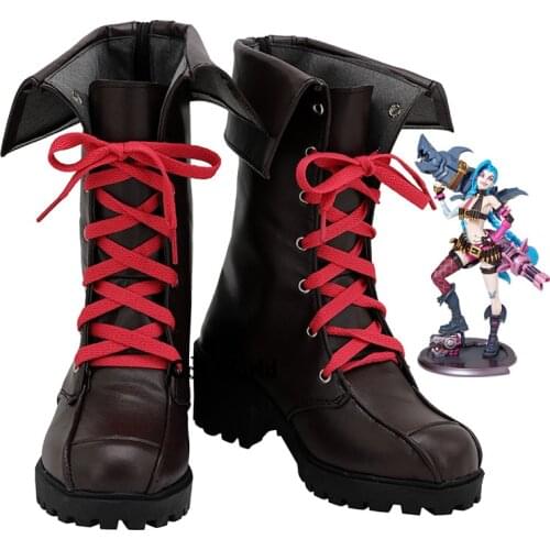 LOL The Loose Cannon Jinx Games Customize Cosplay Flat Shoes Boots