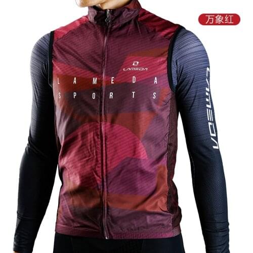 LAMEDA Couple Cycling Vest Windproof Lightweight Quick Dry Bicycle Vest Sleeveless Bike Bicycle Cycling Jersey Running Top
