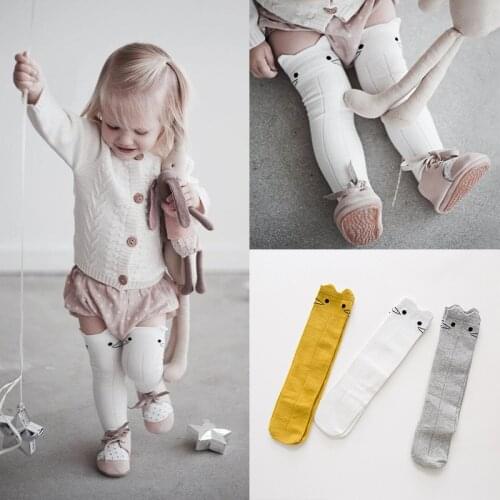 Baby Happy Funny Socks Age 0-3y Over Knee Long Hosiery Cartoon Rabbit Children Meias Kids calcetines Boys sokken Girls sock miea