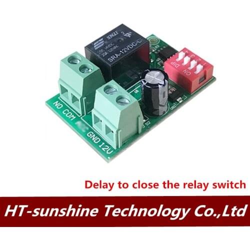 Power-on open delay close relay switch power-on trigger time optional with shell RT1K support customization 5pcs free shipping