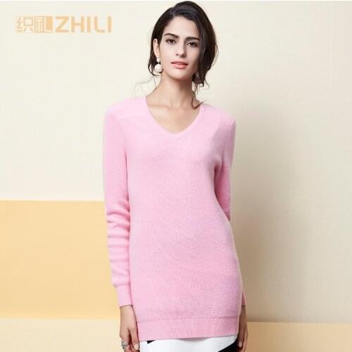 ZHILI Women's V-Neck Pullovers