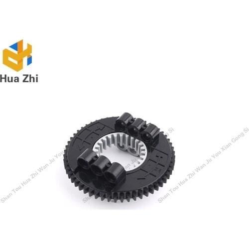 1PCS 50163 Turntable Large Type 2, Complete Assembly with Black Outside Gear Section (26/56 Teeth)Building Blocks MOC