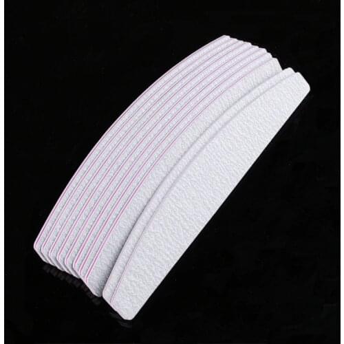 10 pcs Sand File Moon File Nail File-and-a-Half Nail Art Manicure mo jia Double-Faced Purple De Vice 100/180