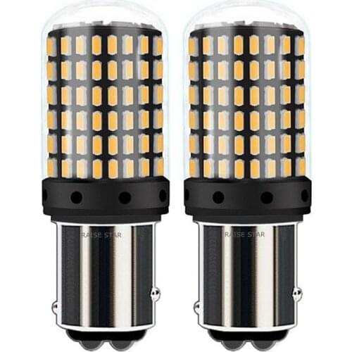 2pcs 1157 P21/5W BAY15D Canbus Super Bright 2000Lm LED No Hyper Flash Auto Turn Signal Lamp Car Brake Bulb Daytime Running Light