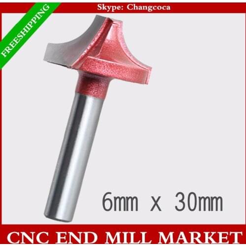 6mm*30mm,wood tool,CNC machine milling cutter,tungsten solid Carbide end mill,PVC,MDF,acrylic,woodworking router bit,1/4R Bit